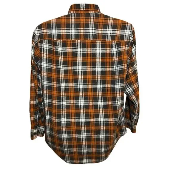 VTG Windbreaker Brand Plaid Flannel L/S Button Up Shirt Grunge Size Large - Picture 5 of 10